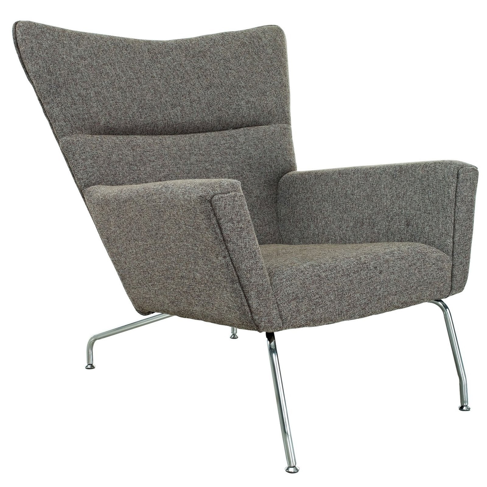 Modway Class Lounge Chair & Ottoman In Oatmeal Wool
